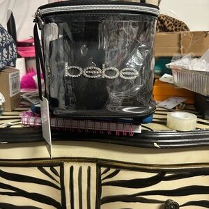 Bebe Clear Cosmetic Bag with Black Trim